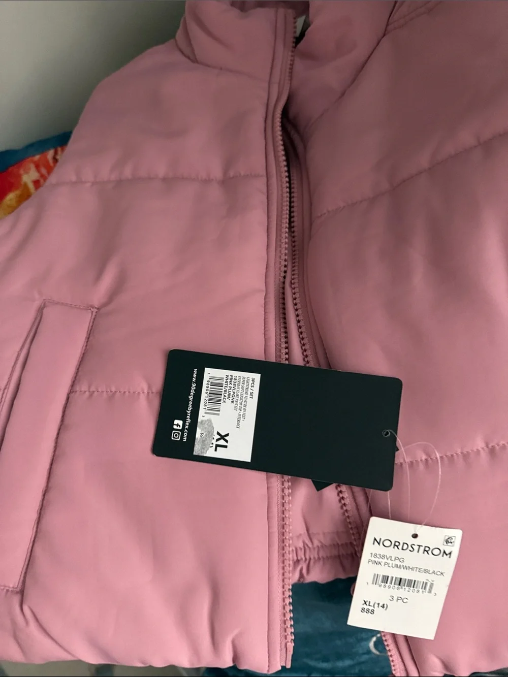 Nordstrom Girls' Dusty Pink Puffer Vest
